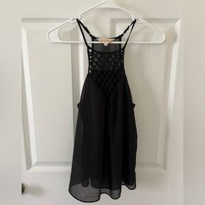 Lost April by Naked Zebra Black Sleeveless Top